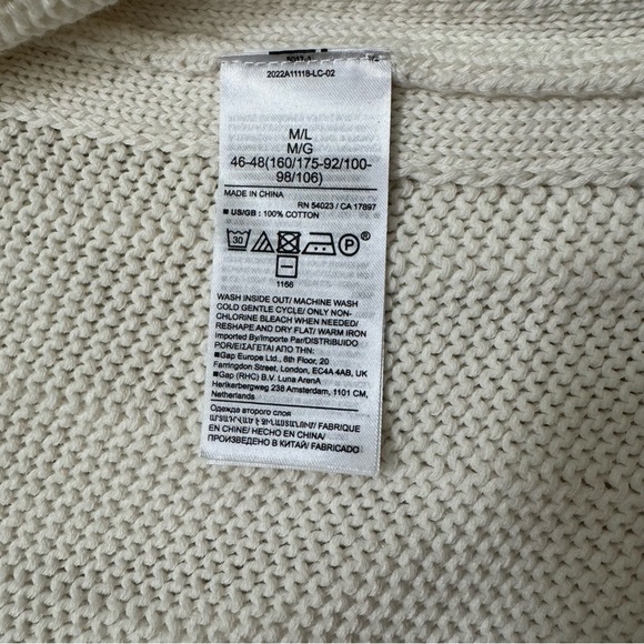 Banana Republic Knit Duster Cardigan Sweater Open Front Drop Shoulder Long M/L - Picture 10 of 10